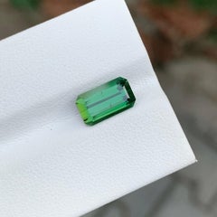 2.70 Carat Natural Loose Green Tourmaline Emerald Shape Gemstone