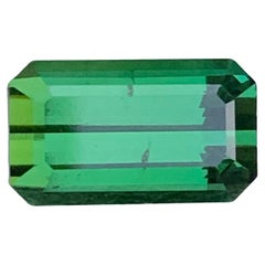 2.70 Carat Natural Loose Green Tourmaline Emerald Shape Gemstone