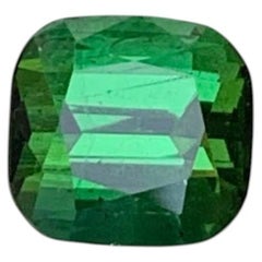 2.70 Carat Natural Loose Green Tourmaline Stone Cushion Cut Afghan Gemstone
