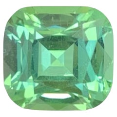 2.70 Carat Natural Loose Lagoon Green Tourmaline Cushion Cut Afghan Gemstone (pierre précieuse afghane)