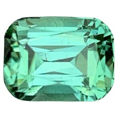 2.70 Carat Natural Loose Lagoon Green Tourmaline Cushion Cut Afghan Gemstone