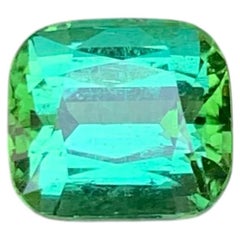 2.70 Karat Natürlicher loser hellgrüner Turmalin Cushion-Schliff Afghanischer Edelstein