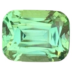 2.70 Carat Natural Loose Mint Green Tourmaline Cushion Cut Afghan Gemstone