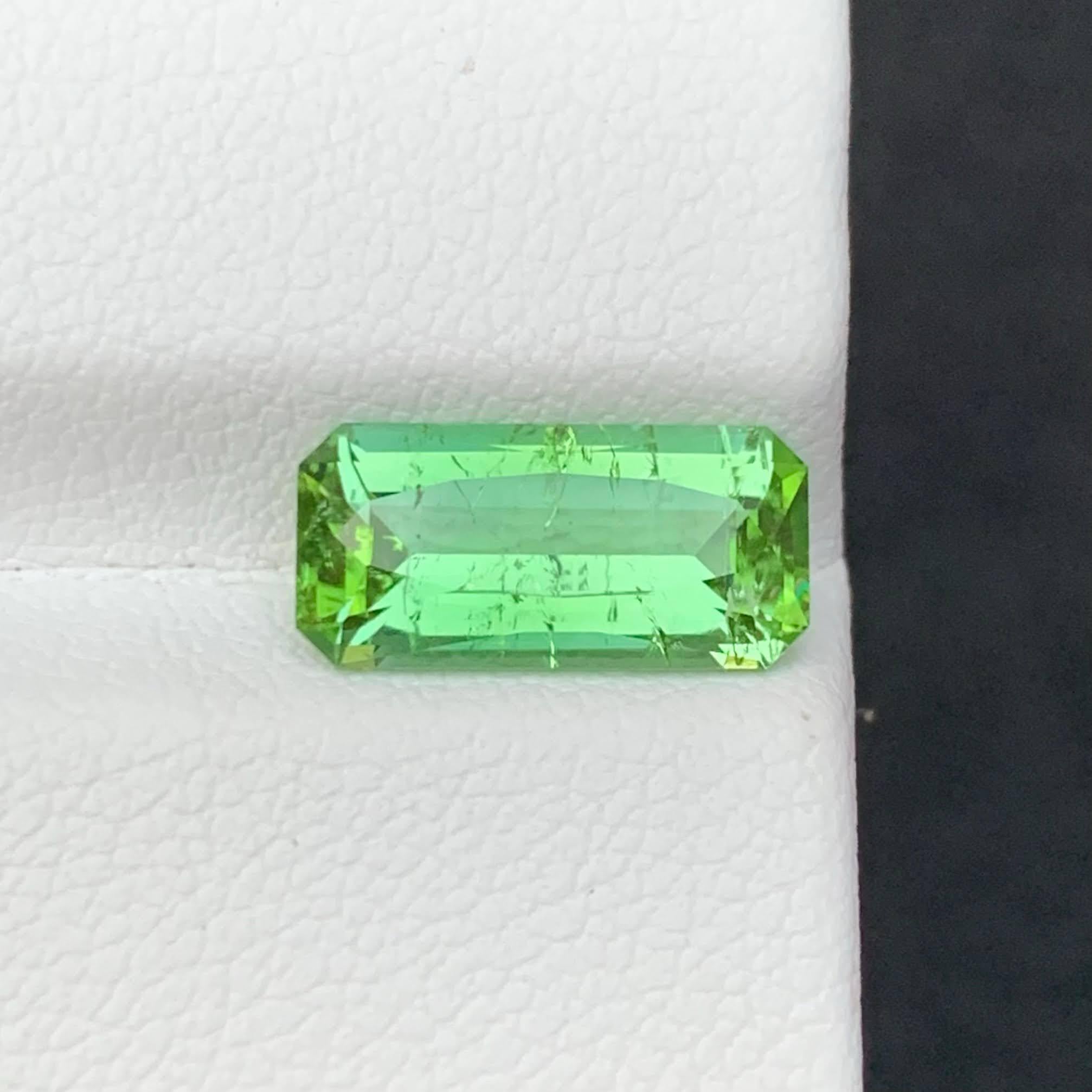 Poids 2,70 carats 
Dimensions 12.2x5.9x4.3mm
Traitement Aucun 
Origine afghane 
Clarity SI
Forme Coupe Coussin fantaisie 





Cette tourmaline verte menthe en vrac de 2,70 carats présente une teinte pastel rafraîchissante, magnifiquement mise en