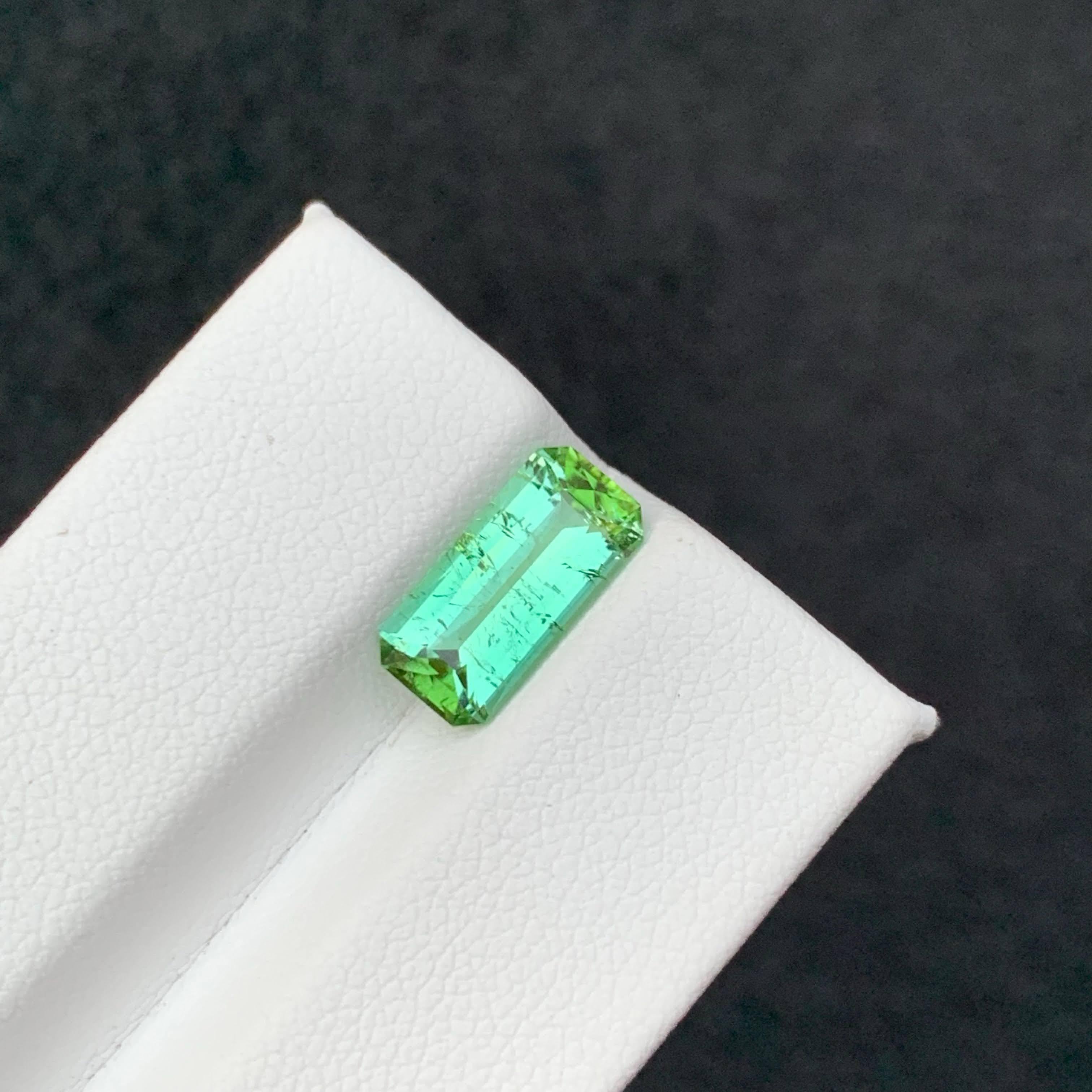 Taille coussin 2.70 Carat Natural Loose Mint Green Tourmaline Fancy Cushion Cut Afghan Gemstone (pierre précieuse afghane) en vente