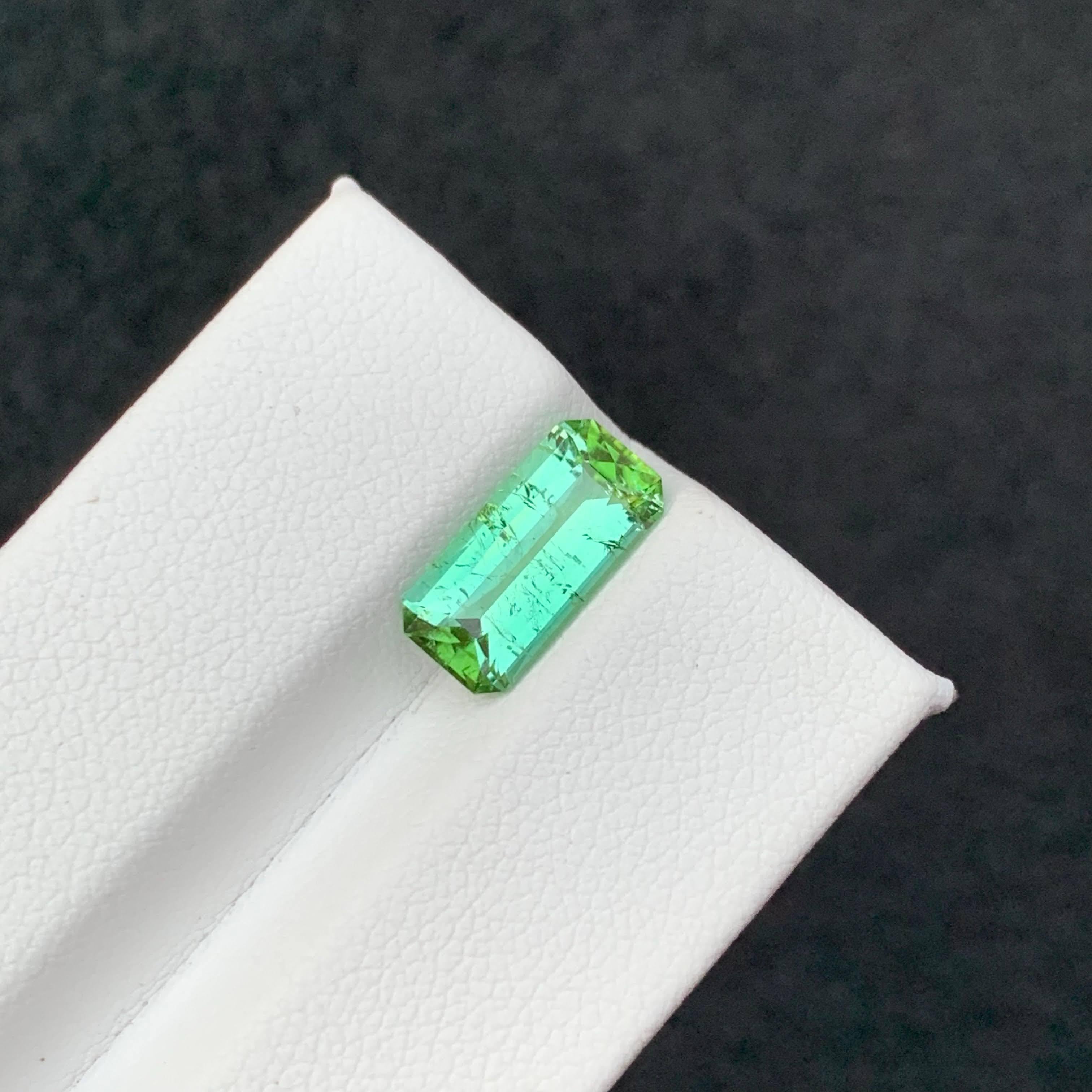 2.70 Carat Natural Loose Mint Green Tourmaline Fancy Cushion Cut Afghan Gemstone (pierre précieuse afghane) Neuf - En vente à Bangkok, TH