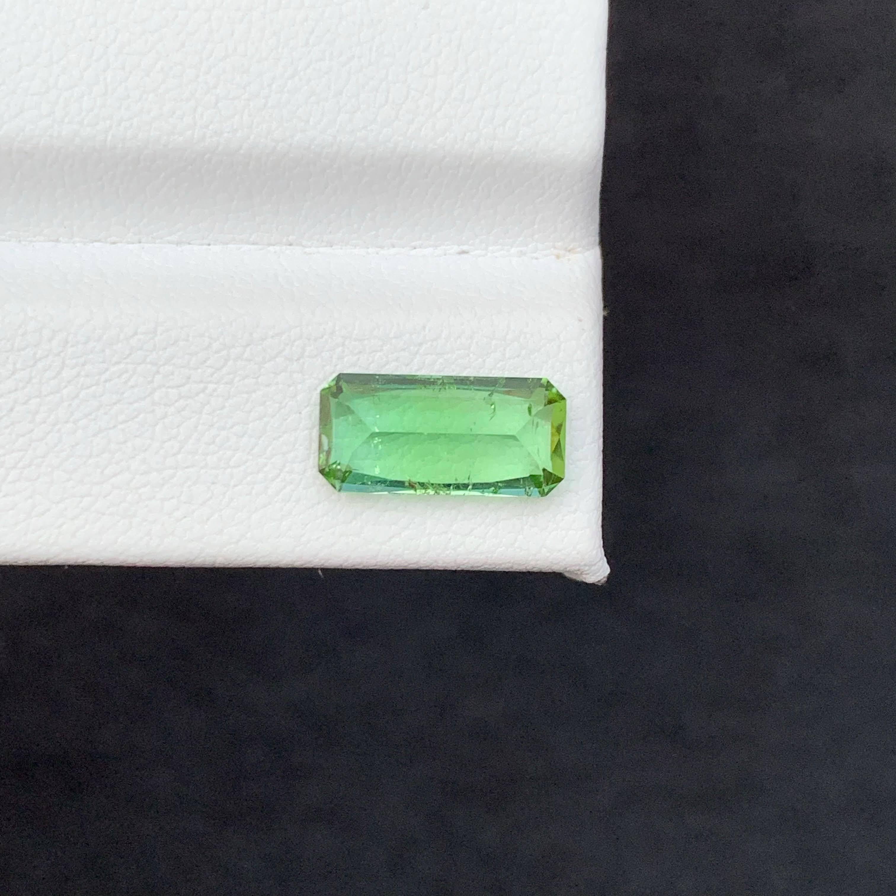 2.70 Carat Natural Loose Mint Green Tourmaline Fancy Cushion Cut Afghan Gemstone (pierre précieuse afghane) en vente 3