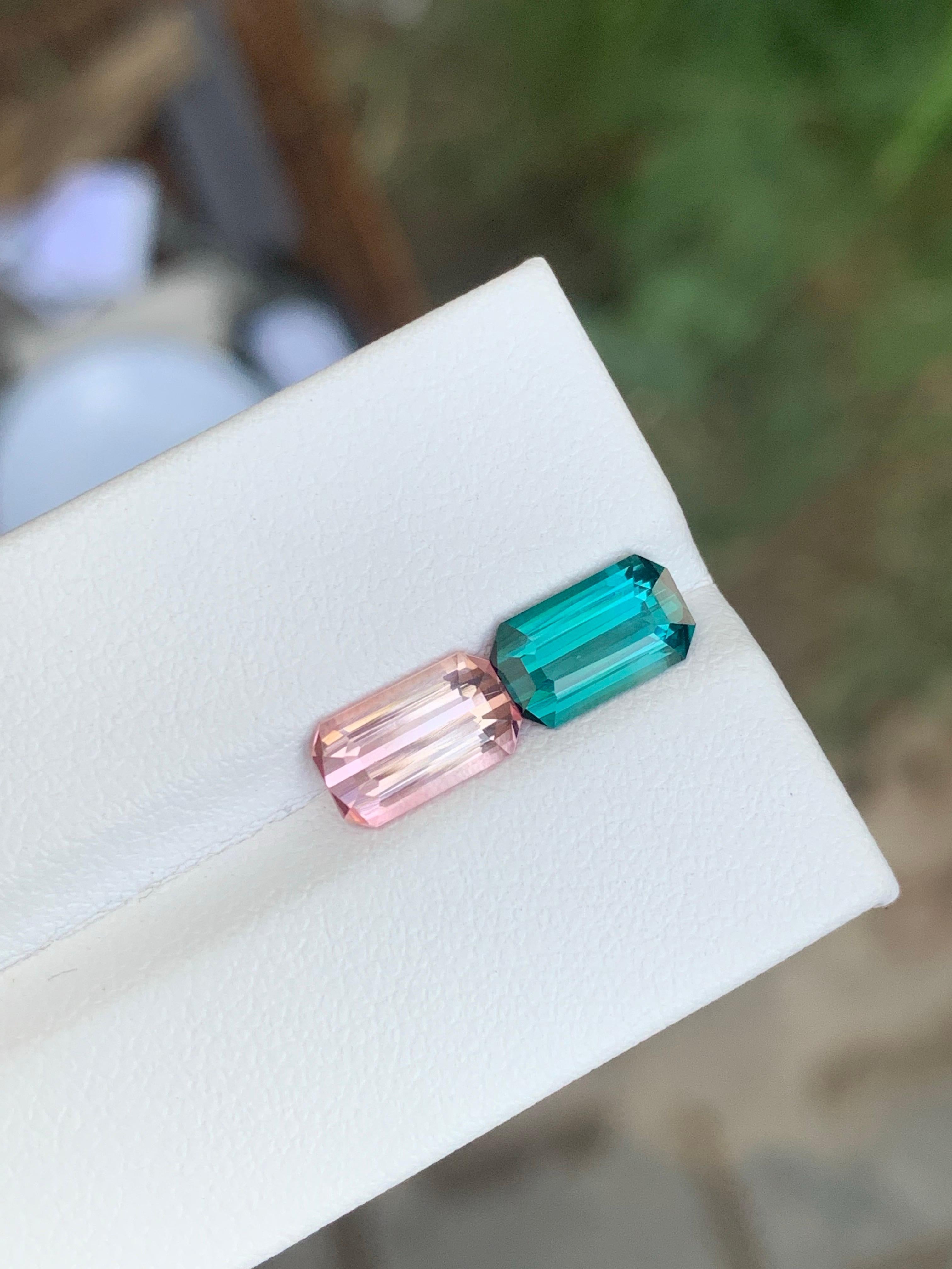 2,70 quilates de turmalina natural suelta inversa en forma de esmeralda Gema en Nuevo estado para la venta en Peshawar, PK