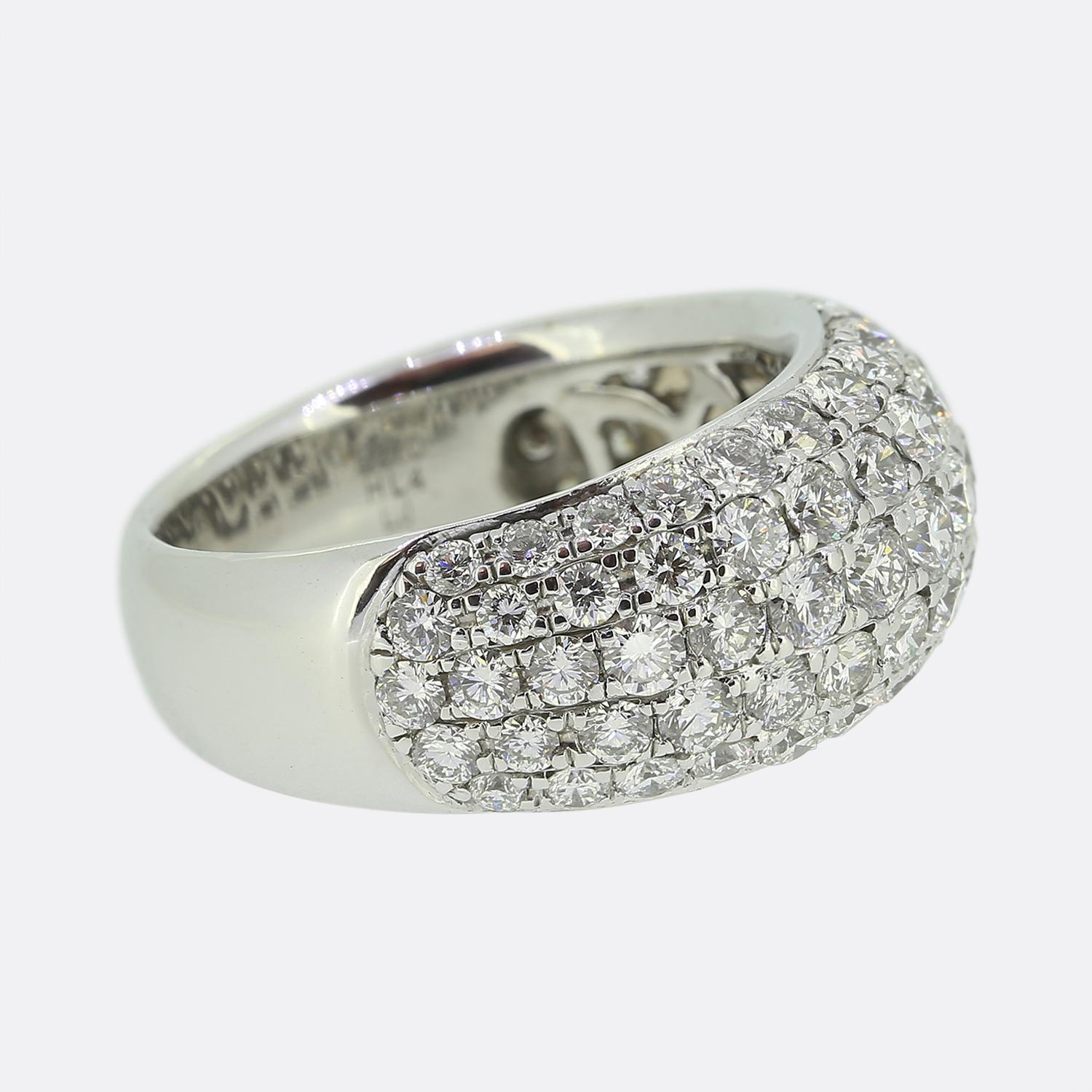 2,70 Karat Runder Pavé-Diamantring im Zustand „Gut“ im Angebot in London, GB