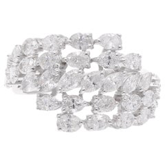 Anillo en racimo de diamantes de 2,70 quilates con claridad SI y color HI Joyas de oro blanco de 18 quilates