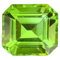2.70 carats Apple Green Peridot Stone Asscher Cut Natural Pakistani Gemstone