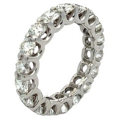 Alliance d'éternité en diamants ronds et brillants de 2,70 carats poids total 18 carats Taille 3,75
