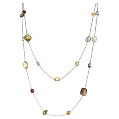 27.00 Carat Carat Multicolor Gemstone by the Yard Necklace 