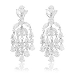 Diana M. 27.00 Carat Chandelier Cluster Diamond Earrings