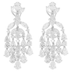 Diana M. Boucles d'oreilles chandelier grappe de diamants de 27,00 carats
