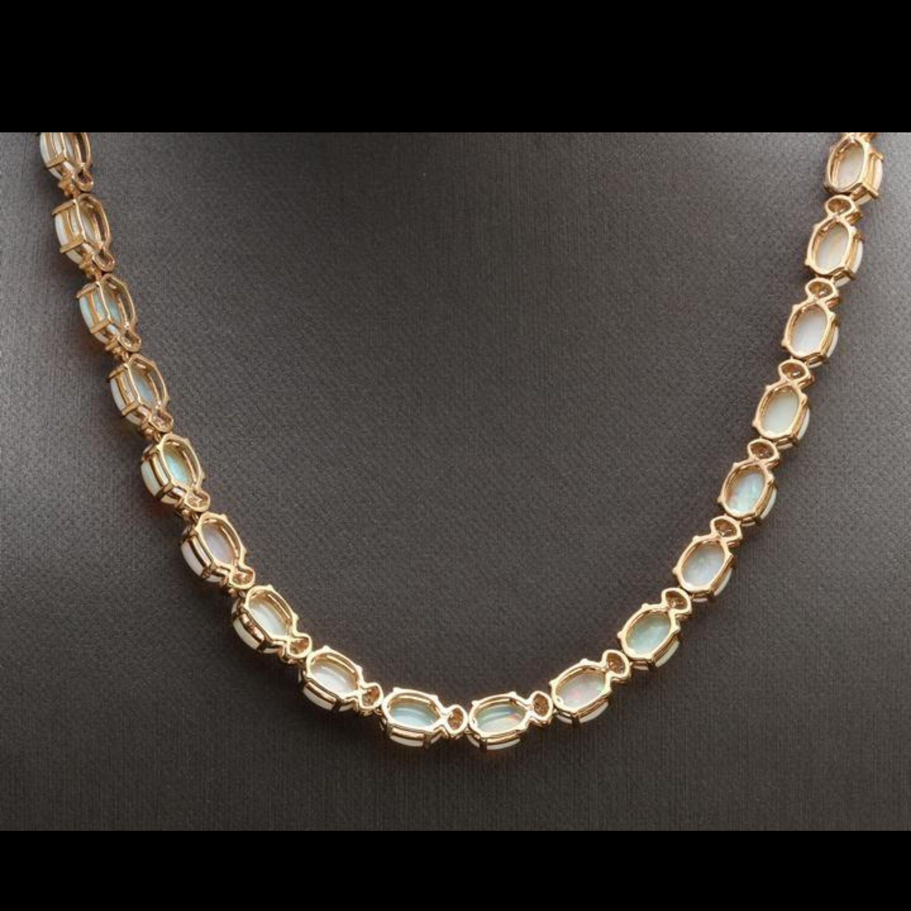 australian opal bead necklace