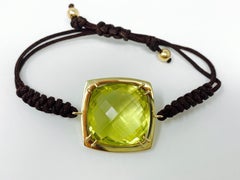 Flexibles Armband aus 14 Karat Gelbgold mit 27,03 Karat zitronenfarbenem Citrin