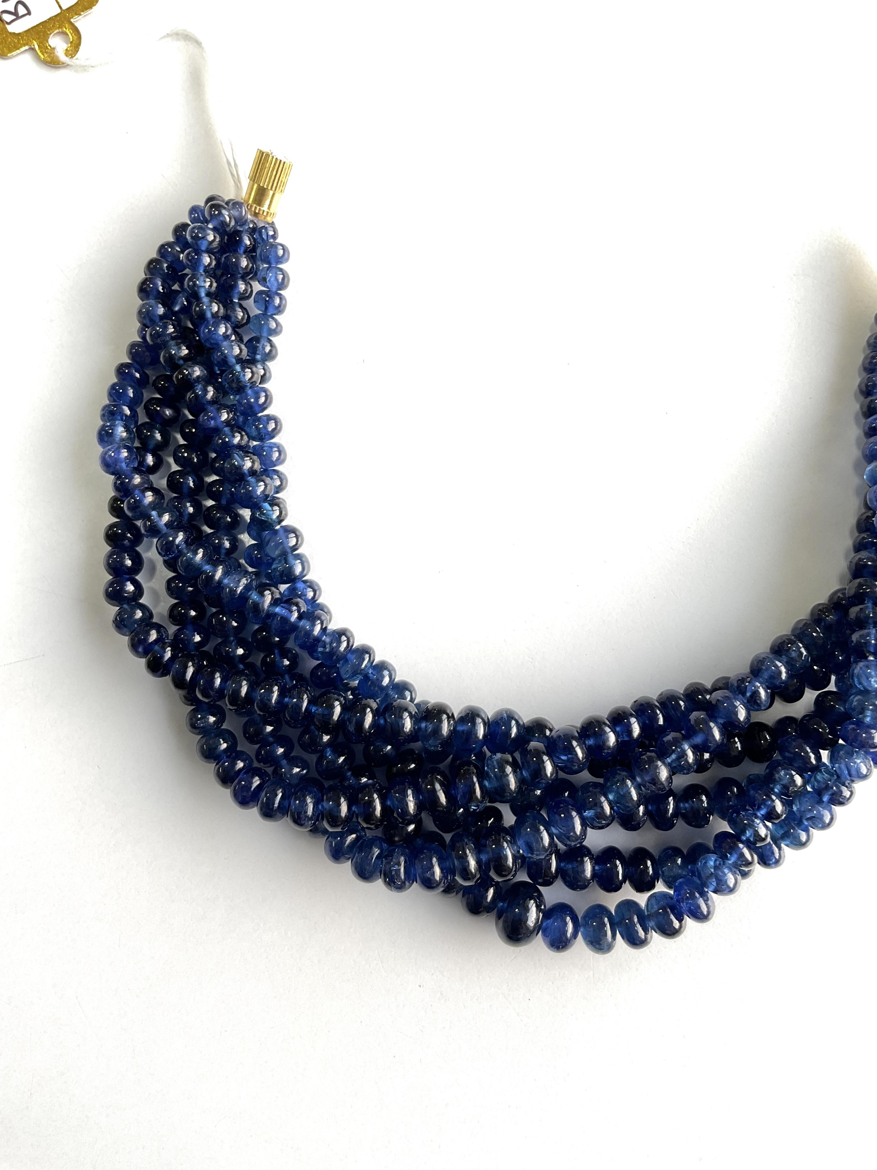 blue sapphire beads necklace