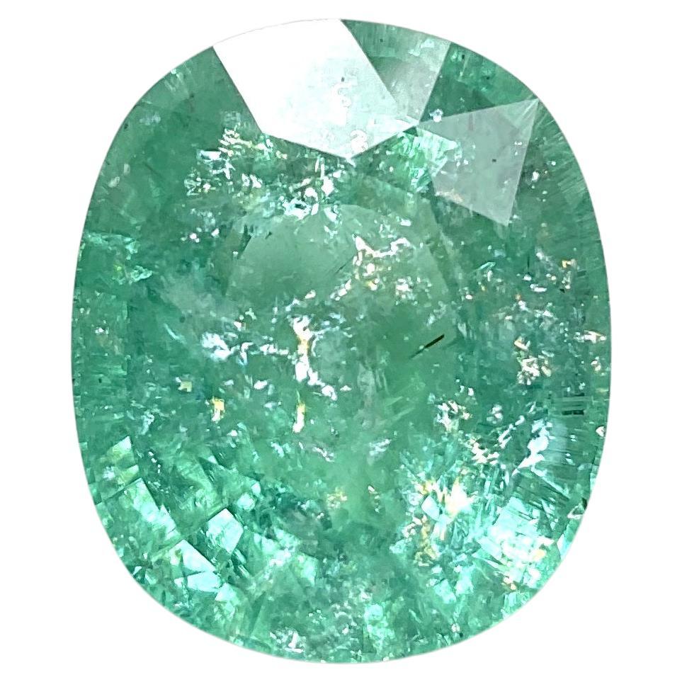 27.08 Carats Green Paraiba Tourmaline Oval Cut Stone Fine Jewelry Natural Gem