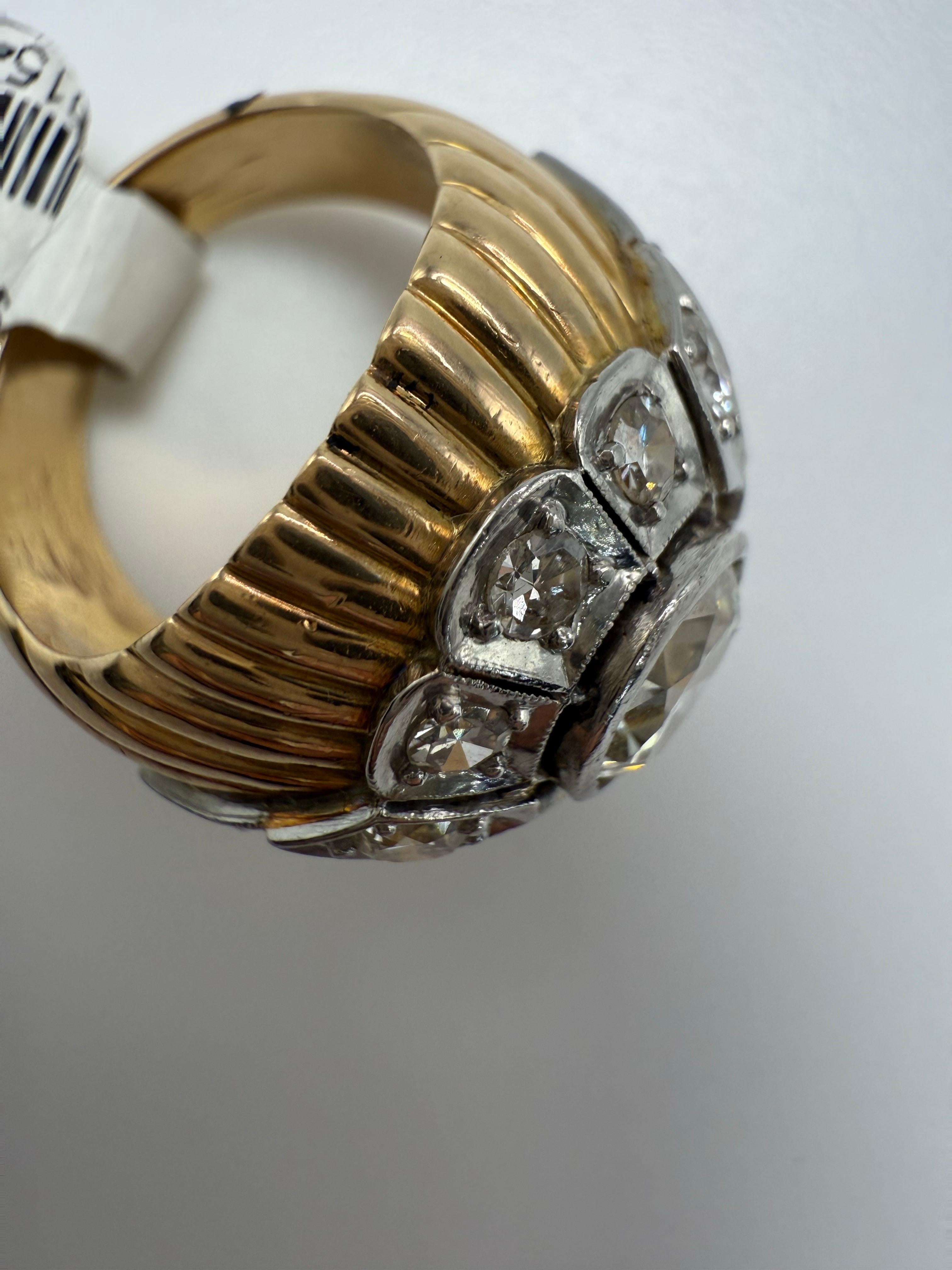 2,70ct Diamantring 18KT Gold antikes Design Jahr unbekannt im Angebot 6