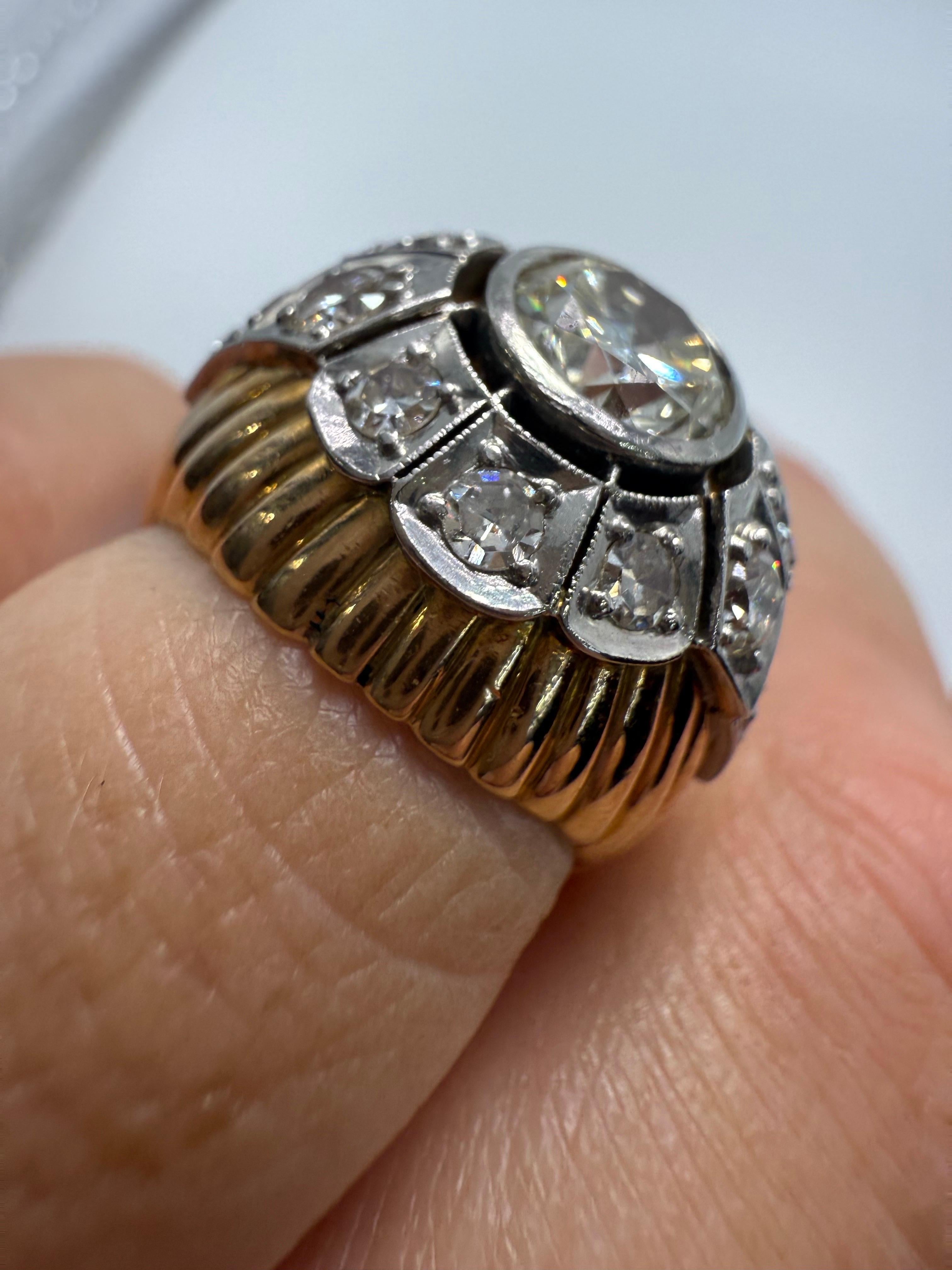 2,70ct Diamantring 18KT Gold antikes Design Jahr unbekannt im Angebot 1