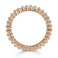 2.70ct Emerald Cut Diamond Eternity Band in 18k Rose Gold