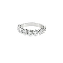 2.70CT. GIA Certified Nine Round Brilliant Diamond Band in Platinum