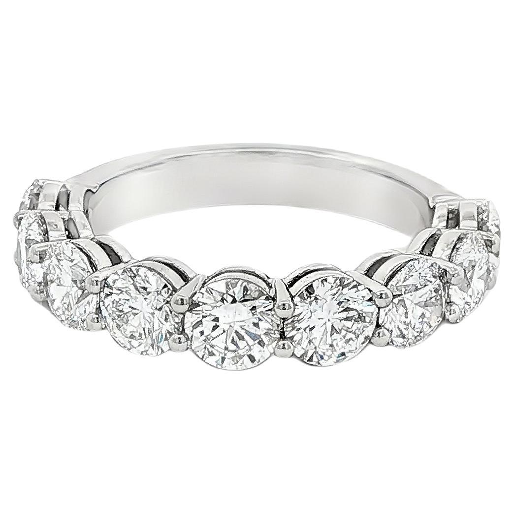 2.70CT. Bandeau en platine avec neuf diamants ronds et brillants certifiés GIA
