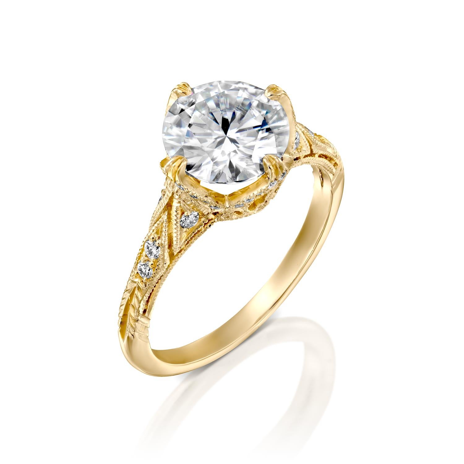 3 carat round solitaire engagement ring