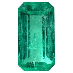 2.70ct Gelblich Länglicher Smaragd Schliff Kolumbianischer Edelstein: 11.4x6 Echte Mai