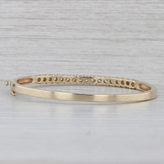 2.70ctw Diamond Bangle Bracelet 14k Yellow Gold Hinged Snap Clasp 7"