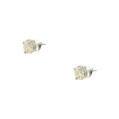 2.71 Carat Diamond Stud Earrings 14 Karat in Stock
