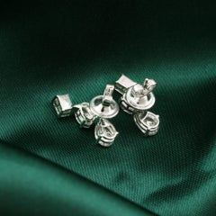 2.71 Carat SI Clarity HI Color Mixed Diamond Earrings 14 Karat White Gold