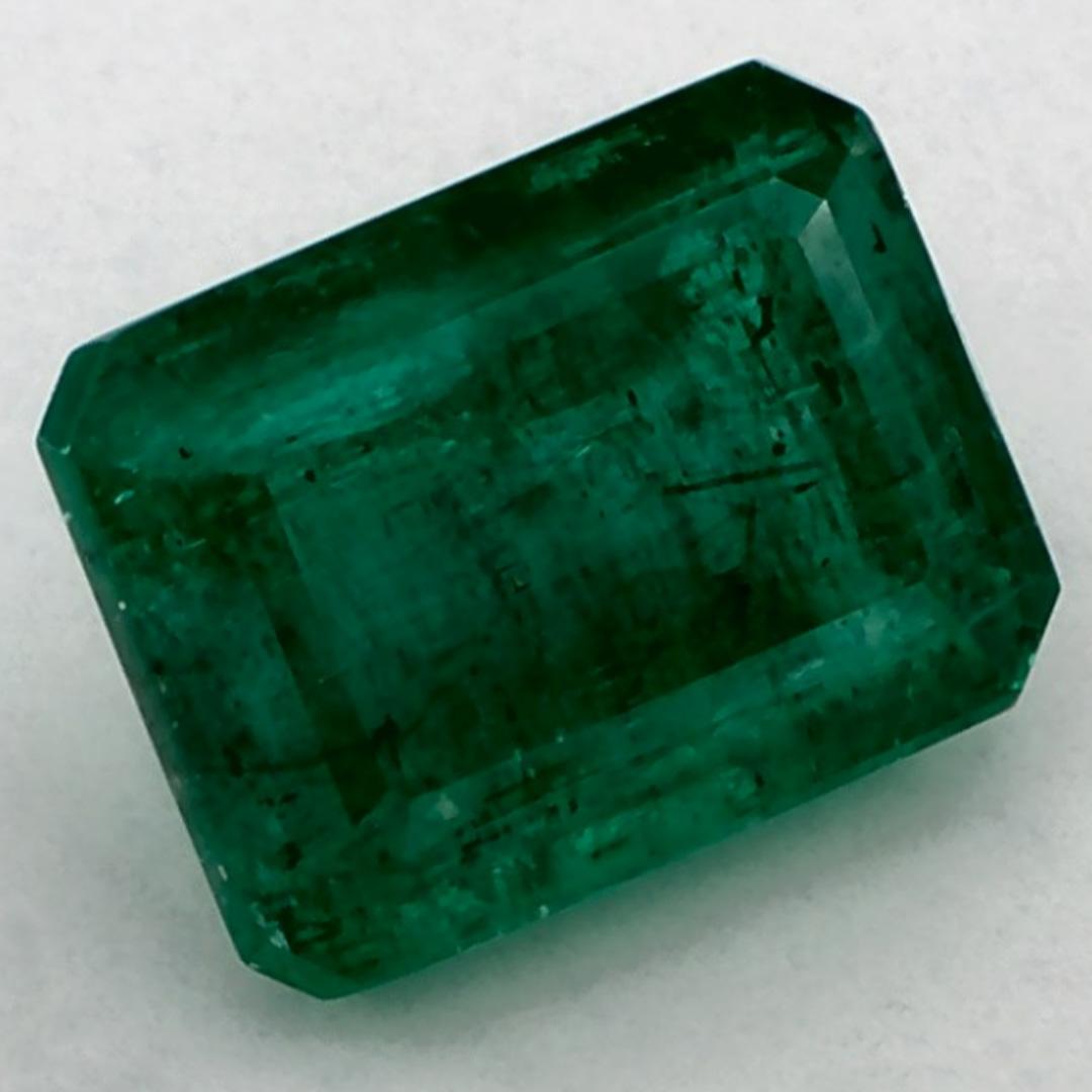 Octagon Cut 2.71 Ct Emerald Octagon Loose Gemstone For Sale