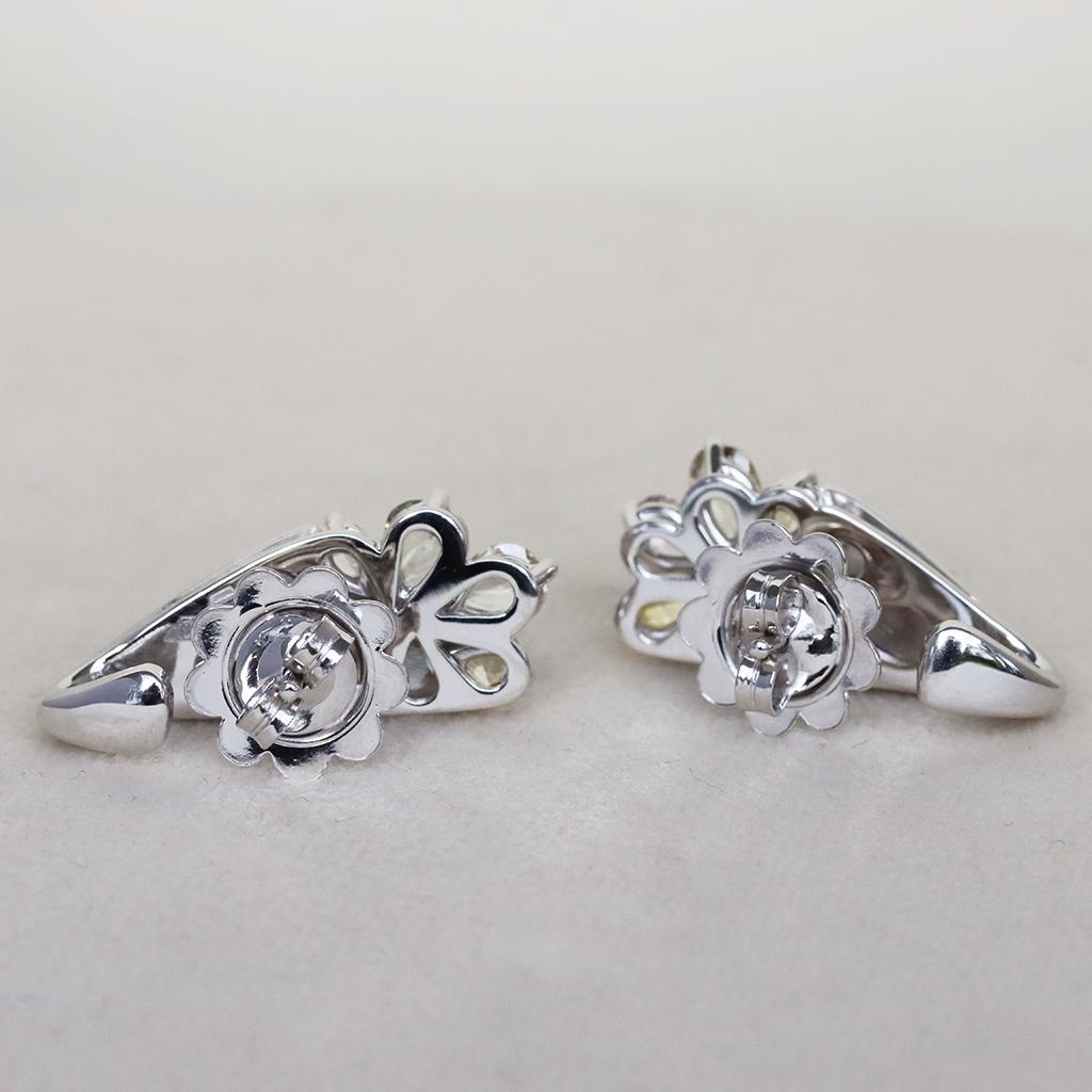2.71 Carat Fancy Colour Rose- and Brilliant-Cut Diamond Ear Climber Earrings 1
