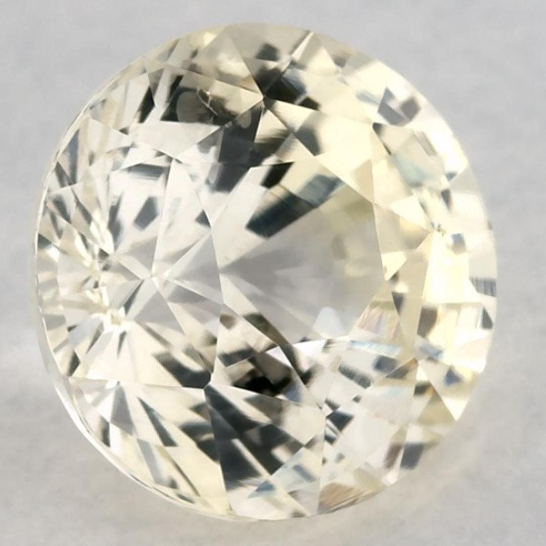 Taglio rotondo 2.71 carati di zaffiro giallo rotondo sciolto in vendita