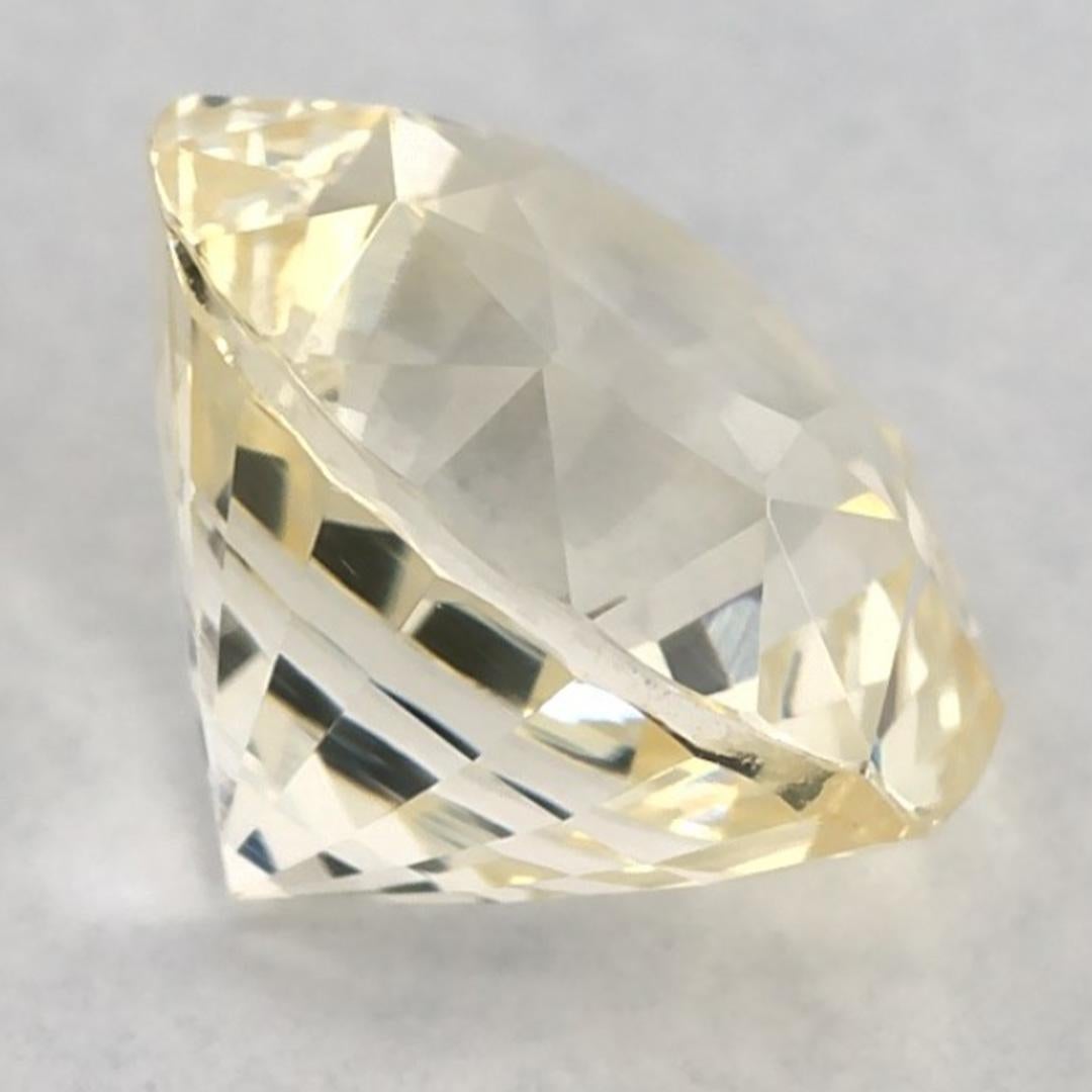 2.71 carati di zaffiro giallo rotondo sciolto in vendita 1