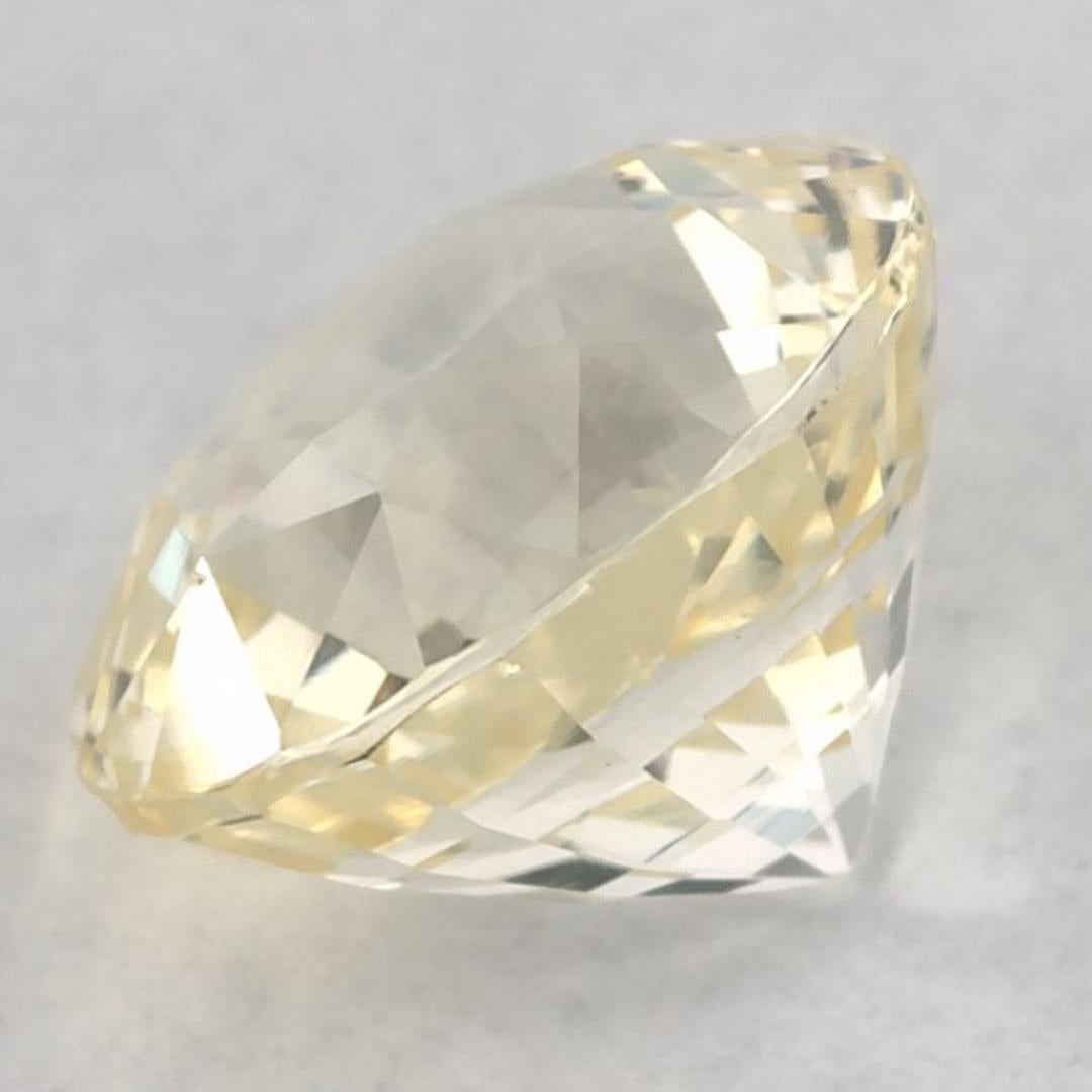 2.71 carati di zaffiro giallo rotondo sciolto in vendita 3