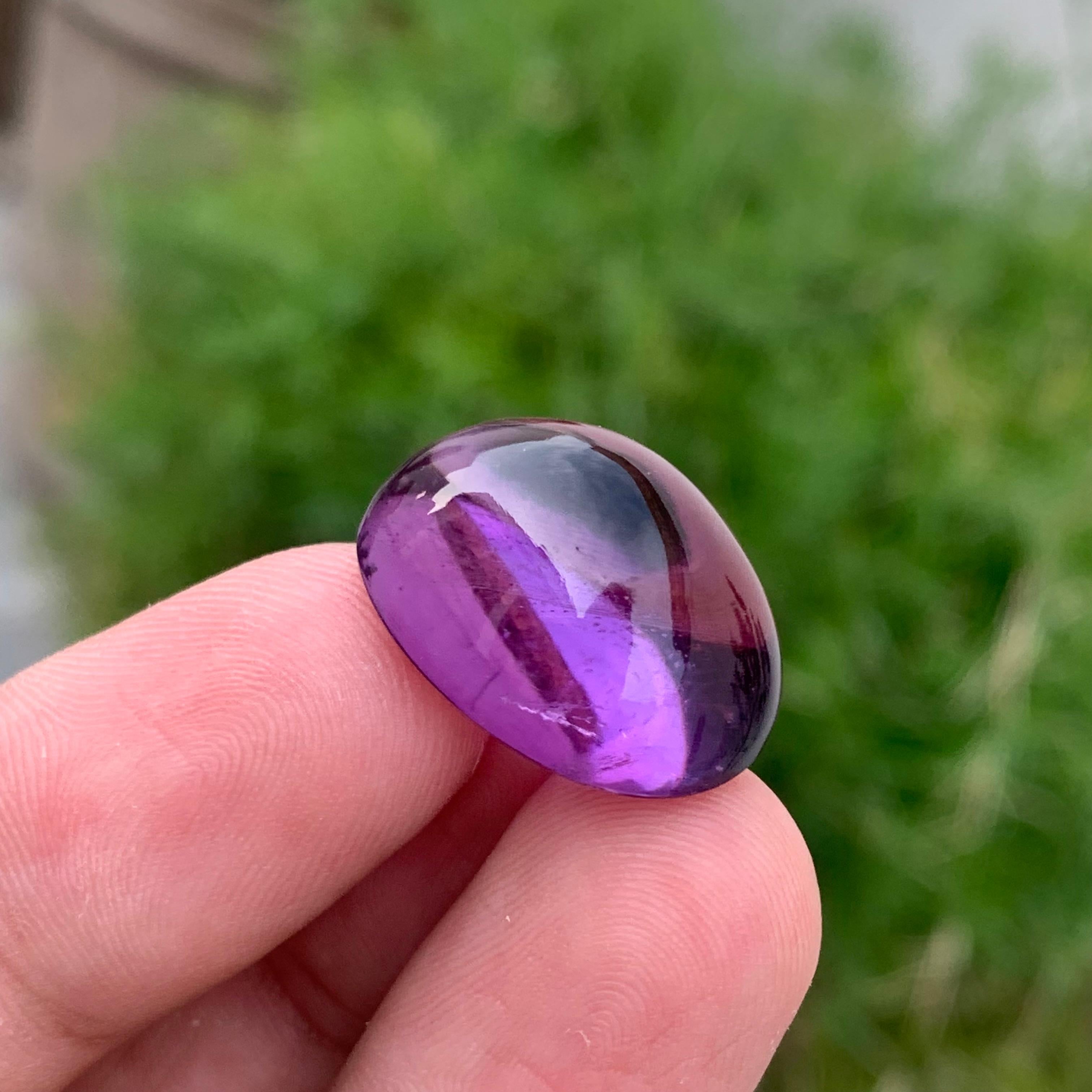 Arts and Crafts 27.10 Carat Natural Amethyst Cabochon Earth Mine Brazil for Jewelry Making For Sale