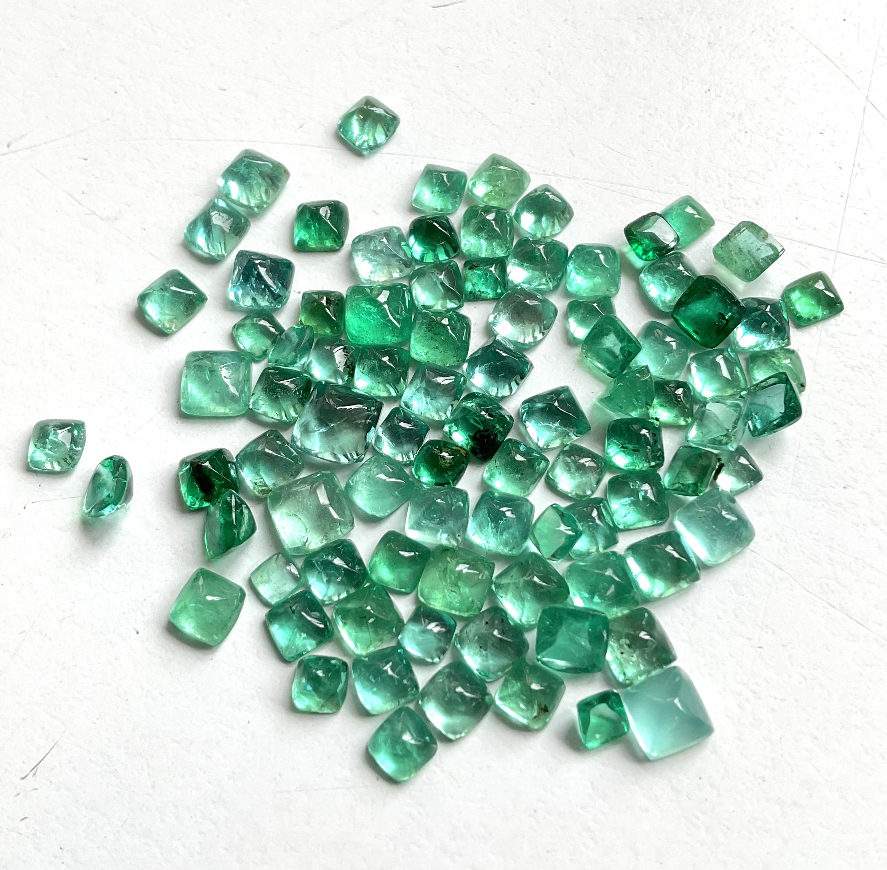 27.19 Carats Zambian Emerald Sugarloaf Cabochon For Fine Jewelry Natural Gem For Sale 1