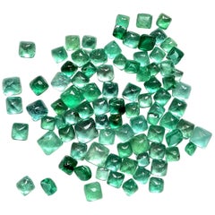 27,19 Karat sambischer Smaragd Zuckerhut Cabochon für feinen Schmuck natürlichen Edelstein