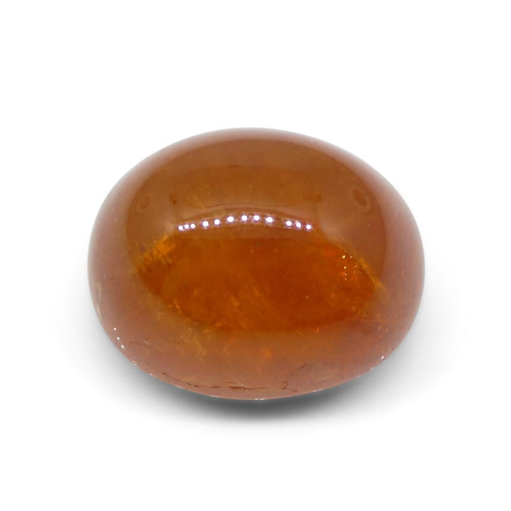 Cabujón ovalado de 27.19 ct Granate naranja mandarina espesartina de Nigeria en venta 6