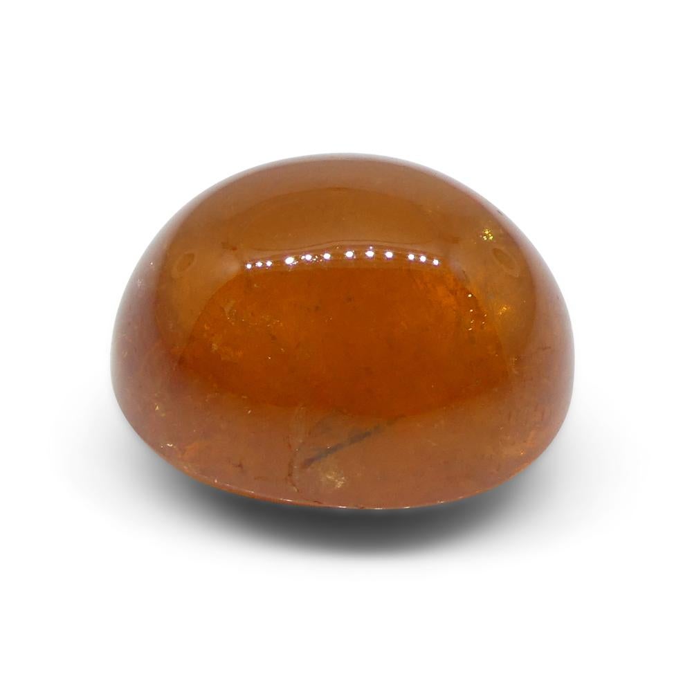 27.19ct Oval Cabochon Orange Spessartine Garnet from Nigeria For Sale 4
