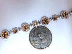 2.71Carat Natural Round Diamonds Alternated Pyramid Cut Link 18 Karat Intricate*