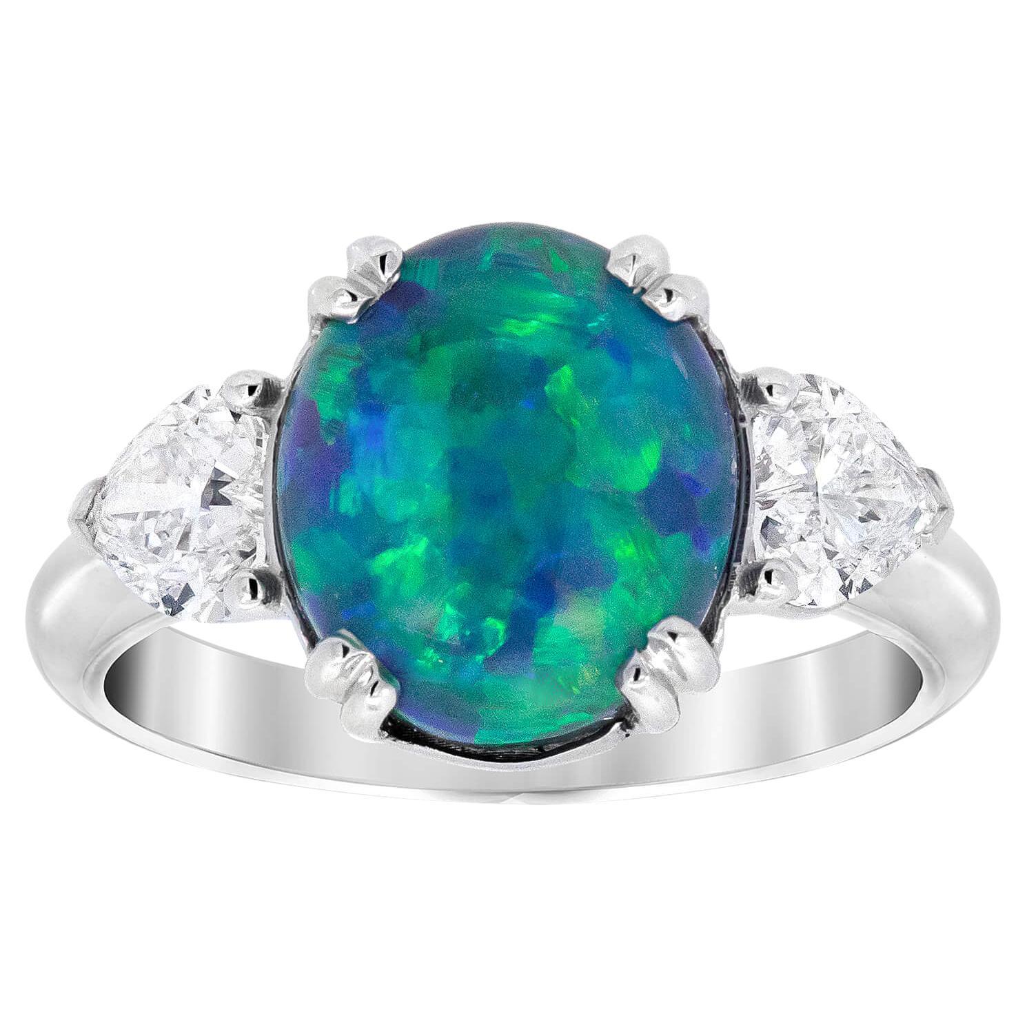 2.71ct Lightning Ridge Opal & Diamond Ring - A Gerard McCabe Cherish Design