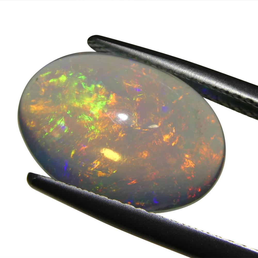 2.71 Karat ovaler Opal aus weißem Cabochon-Kristall aus Äthiopien im Angebot 7
