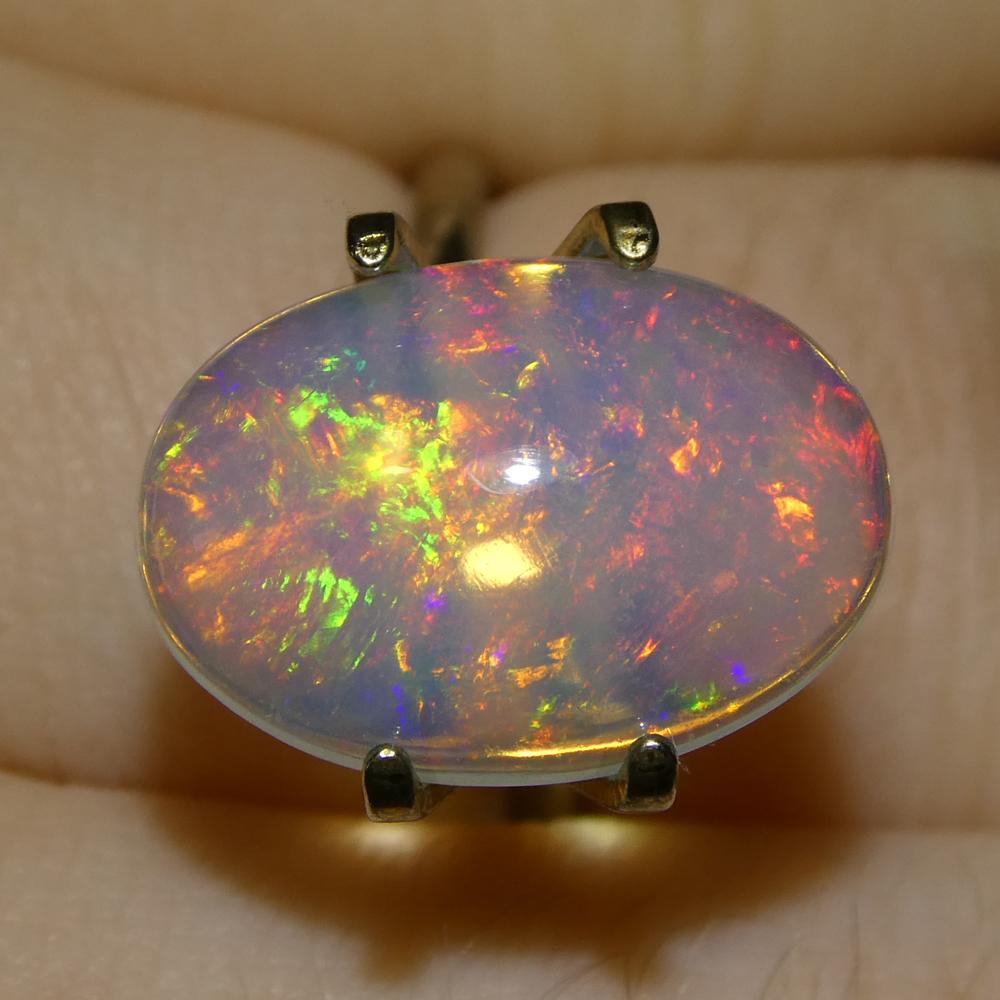 2.71 Karat ovaler Opal aus weißem Cabochon-Kristall aus Äthiopien (Ovalschliff) im Angebot