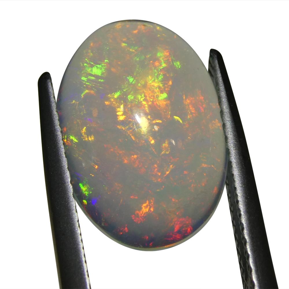 2.71 Karat ovaler Opal aus weißem Cabochon-Kristall aus Äthiopien im Zustand „Neu“ im Angebot in Toronto, Ontario