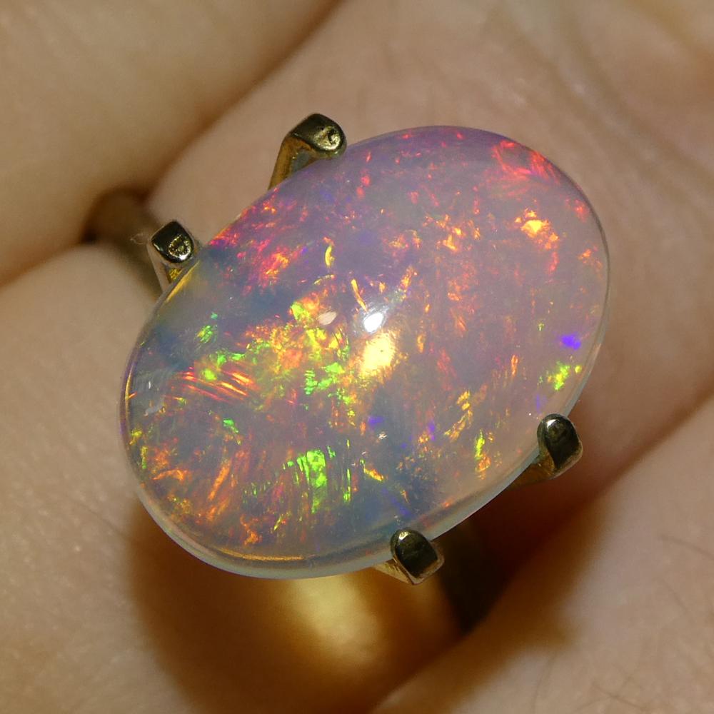 2.71 Karat ovaler Opal aus weißem Cabochon-Kristall aus Äthiopien für Damen oder Herren im Angebot