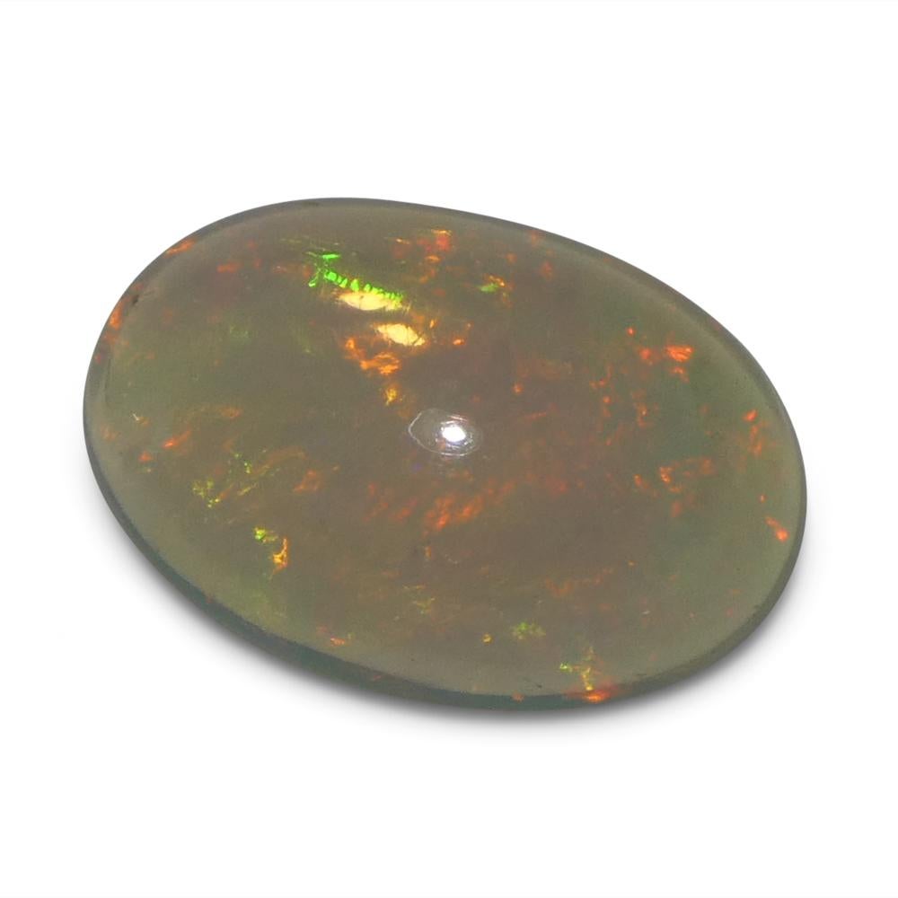 2.71 Karat ovaler Opal aus weißem Cabochon-Kristall aus Äthiopien im Angebot 1